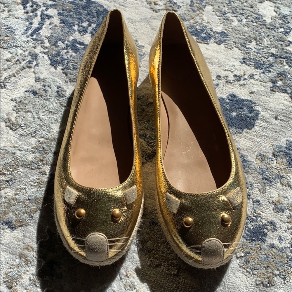 Marc by Marc Jacobs Gold Mouse Flats Espadrilles